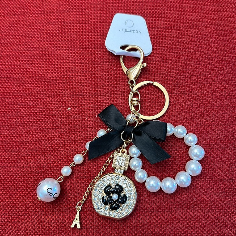 NWT faux designer inspired keychain or purse/car charm
